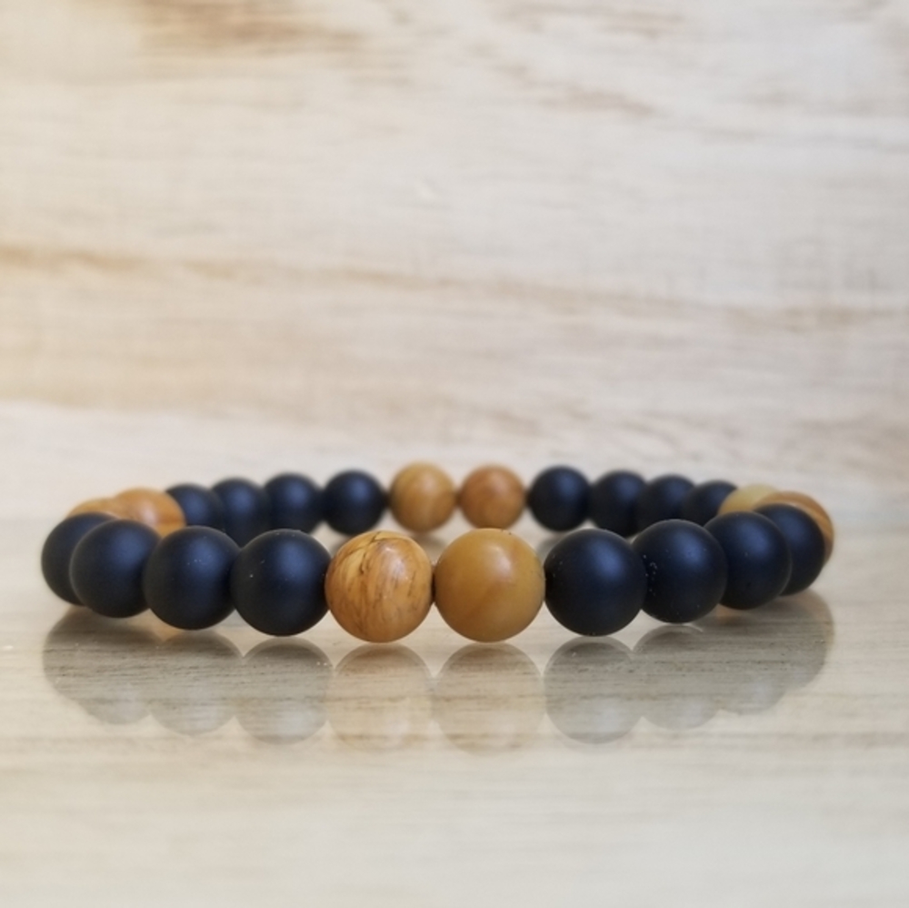 Tiger Skin Jasper Onyx Gemstone Stretch Br…